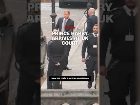 Prince Harry arrives at UK court