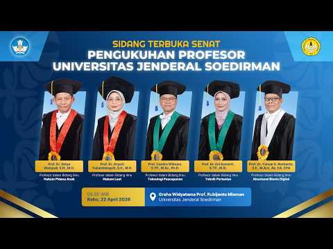 Aftermovie Pengukuhan Profesor | Universitas Jenderal Soedirman | Purwokerto 22 April 2026