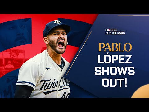 Pablo López was DEALING for the Twins in ALDS Game 2! (He threw 7 shutout innings!) video clip