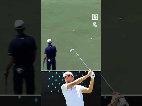 An incredible shot by Joaquin Niemann on the 7th 😤 #LIVGolf