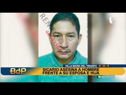 ¡Sin piedad! Sicario asesina a hombre frente a su familia en Villa María del Triunfo