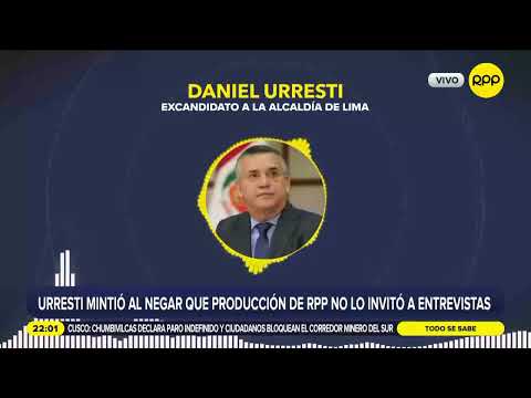RPP Noticias sí invitó a Daniel Urresti en varias oportunidades durante la campaña municipal