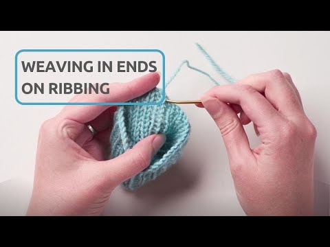 How to Weave in Ends on Ribbing