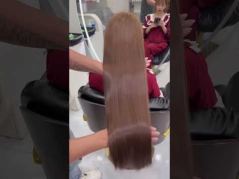 Duỗi hơi nước + nhuộm nâu mật ong