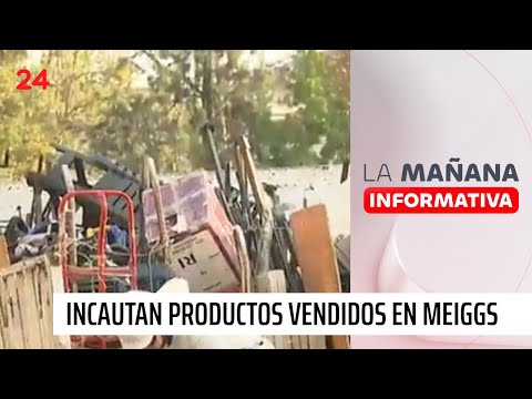 Nuevo desalojo en Santiago: Incautan productos vendidos en barrio Meiggs | 24 Horas TVN Chile