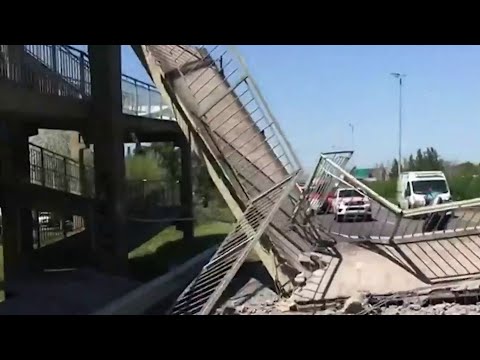Camión destrozó un puente en Ruta 36: habla el chofer que protagonizó el incidente - Telefe Noticias