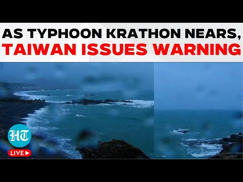 Typhoon LIVE | Strengthening Typhoon Krathon Headed for Taiwan’s Heavily Populated West Coast