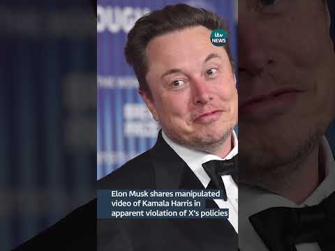Elon Musk shares deepfake of Kamala Harris that| ITV News