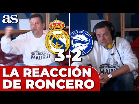 La REACCIÓN de RONCERO a los GOLES del REAL MADRID 3- ALAVÉS 2