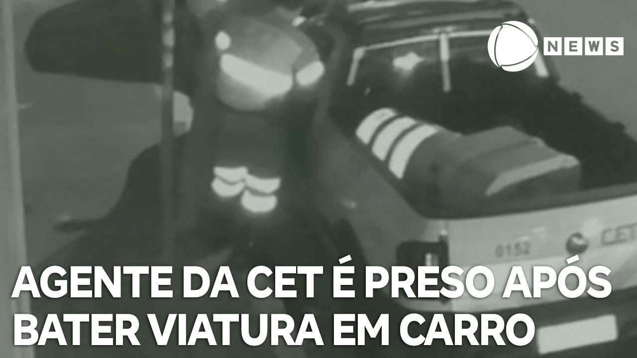 Agente da CET é preso após bater viatura em carro parado