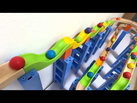 Marble Run Race☆TrixTrack Wave Slope & Dump Truck Course