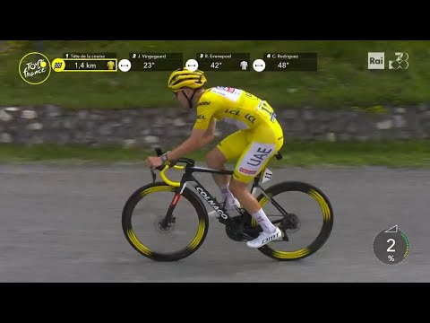 14a tappa - Ultimo Km:  Il trionfo di Pogacar  - Tour de France 13/07/2024