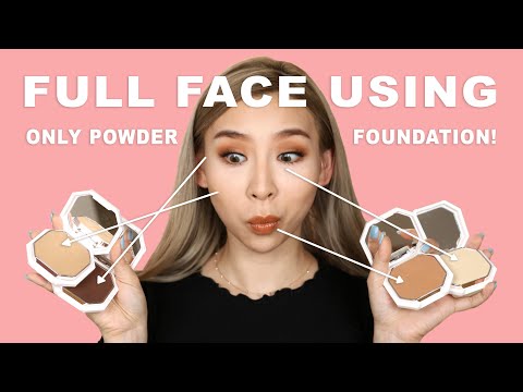 Full Face Using Only Powder Foundation | Makeup Challenge