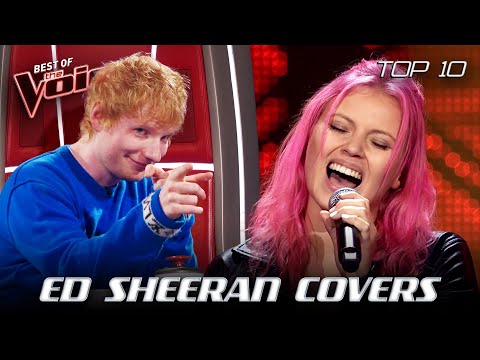 The best ED SHEERAN Blind Auditions on The Voice | Top 10