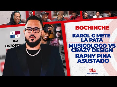 RAPHY PINA EN APRIETOS - Musicologo vs Crazy Design - Karol G mete la Pata - El Bochinche