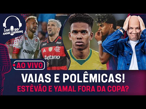 FLAMENGO 2X1 VITÓRIA; SANTOS 0X0 CORITIBA E NEYMAR FORA DO PRÓXIMO JOGO; ESTÊVÃO E YAMAL LESIONADOS!