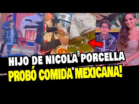 HIJO DE NICOLA PORCELLA PROBÓ COMIDA MEXICANA Y ASÍ REACCIONÓ JUNTO A SU MADRE