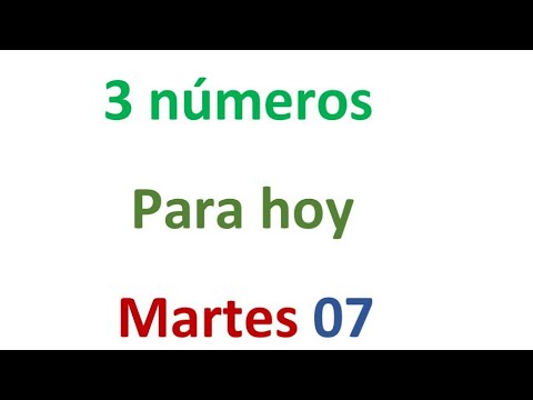 3 números para el Martes 07 de MAYO, EL CAMPEÓN DE LOS NÚMEROS