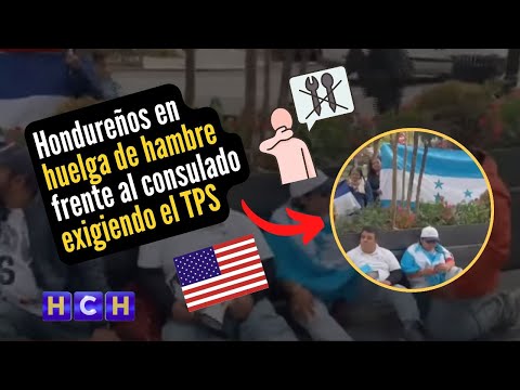 Hondureños se declaran en huelga de hambre frente al consulado de Washington exigiendo el TPS