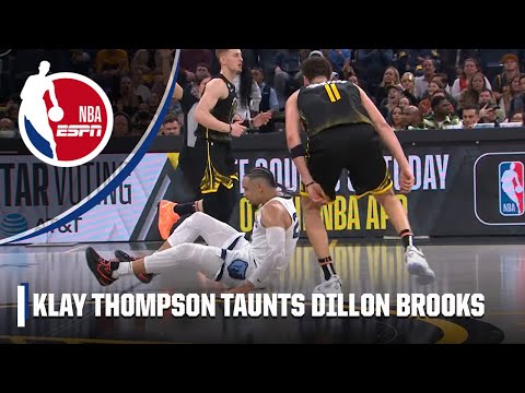 Chase Center ERUPTS as Klay Thompson T'd up for taunting Dillon Brooks | NBA on ESPN video clip