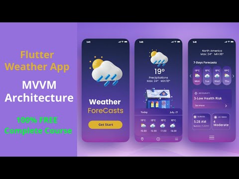 Flutter MVVM Architecture Complete Course | Learn & Build iOS & Android Flutter Weather App Tutorial