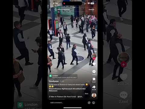 MAN IN FINANCE Flash Mob in Liverpool- David Guetta, Girl On Couch #dance
