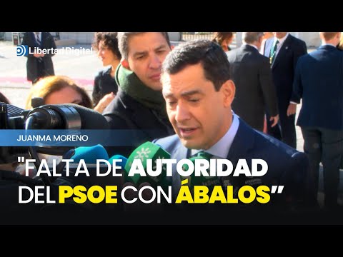 Juanma Moreno lamenta la falta de autoridad del PSOE con Ábalos