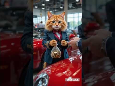 Whiskers' Journey: From Hard Work to Hot Wheels! 🐾🚗.  #speedsong #catstory #cathardwork #onefastcat