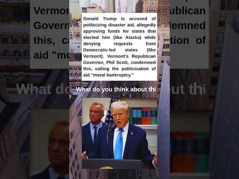 Trump Accused of Politicizing Aid Deciding Relief Based on How They Voted