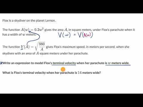 Composite functions to model extraterrestrial skydiving