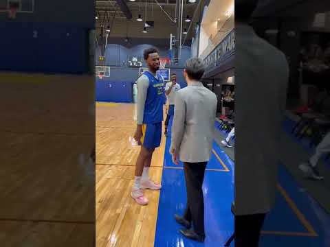 Andrew Wiggins and BamBam meet for the first time! BAMBAMxGSW | #Shorts video clip