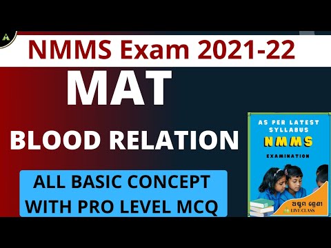 NMMS Mental Ability Test||NMMS MAT Odia Medium||Blood Relation||Aveti Learning #NMMSMAT