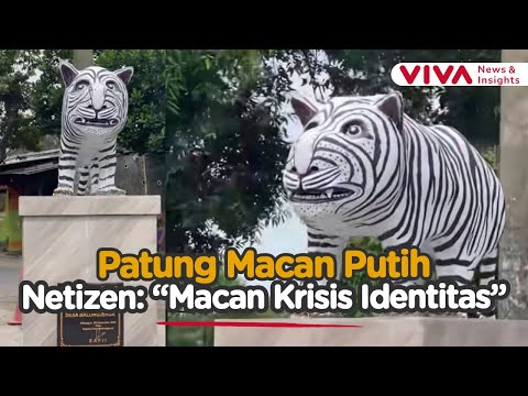 Viral Patung Macan Putih di Kediri Bikin Heboh