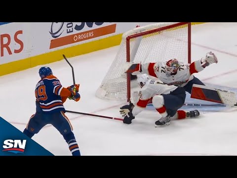 Panthers Sergei Bobrovsky Stretches Out To Deny Leon Draisaitl Of Tying Goal