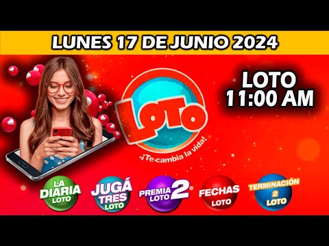 DIARIA 11 AM SORTEO LOTO NICARAGUA | hoy LUNES 17 de junio de 2024