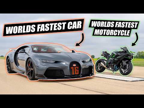 Ultimate Automotive Showdown: Bugatti Chiron vs. Kawasaki Ninja H2