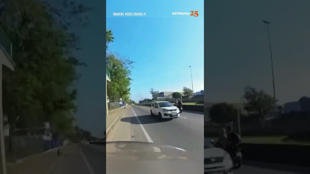 Dupla tenta fugir da PRF na contramão e acaba causando acidente em Duque de Caxias