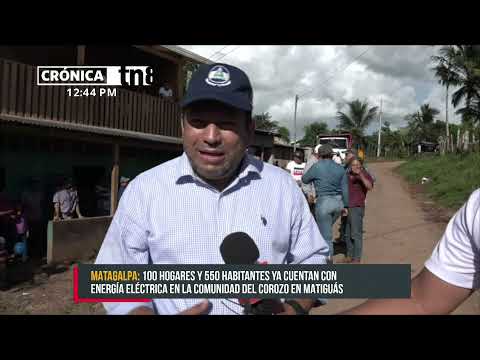 Familias de El Corozo en Matiguás ya cuentan con energía eléctrica - Nicaragua