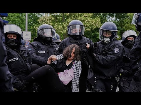Διαδήλωση υπέρ της Παλαιστίνης στο Βερολίνο καταλήγει με τραυματισμούς και συλλήψεις