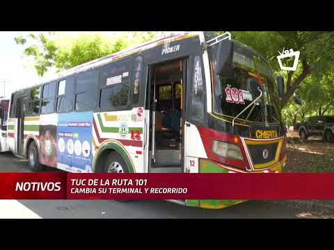 Las unidades de buses 101 tienen nuevo recorrido por Managua