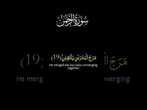 "The Two Seas That Meet But Never Mix | Surah Ar-Rahman (Ayat 19–21) | A Miracle of the Qur’an 🌊✨"