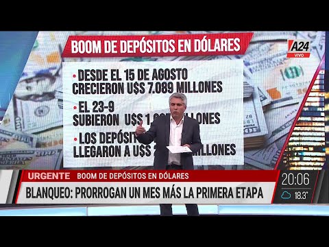 BOOM DE DEPÓSITOS EN DÓLARES: SE PRORROGA EL BLANQUEO