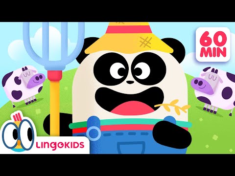 OLD MACDONALD HAD A FARM 🚜🌽 60 minutes ON REPEAT 🔄| Lingokids Songs