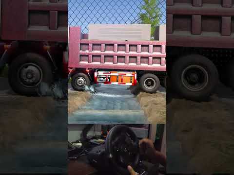 Truck vs Speed Bump with Logitech G23 #528 #mudrunner #gaming #snowrunner  #spintires #speedbumps