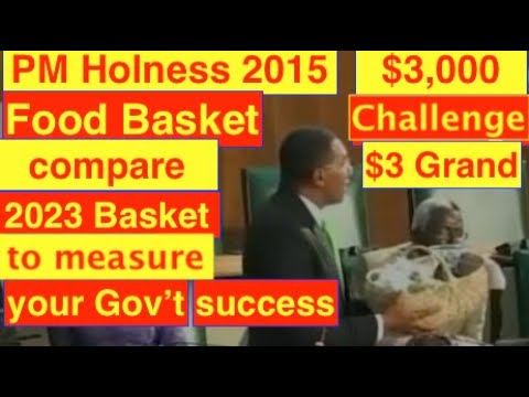PM Holness 2015 $3000 food Basket Challenge,compare $3,000 2023 Basket,To Measure your Gov't success