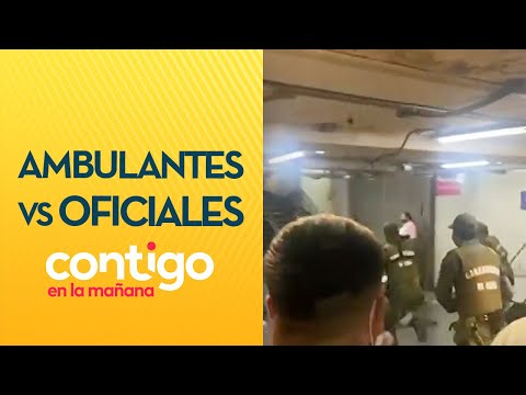 IMPACTANTE: Ambulantes se enfrentaron a Carabineros en Estación Central - Contigo en La Mañana