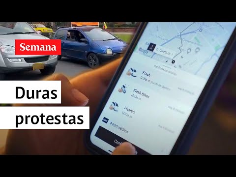 Protestas y bloqueos de conductores de apps ante el proyecto del gobierno que quiere prohibirlas