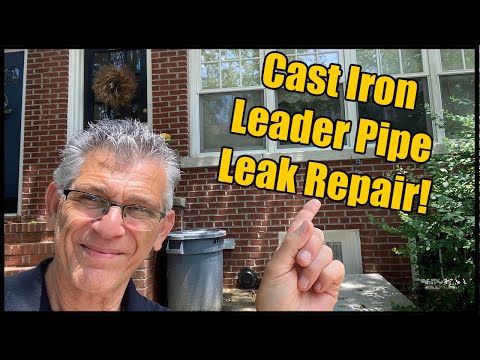 Cast Iron Leader Pipe Leak Repair