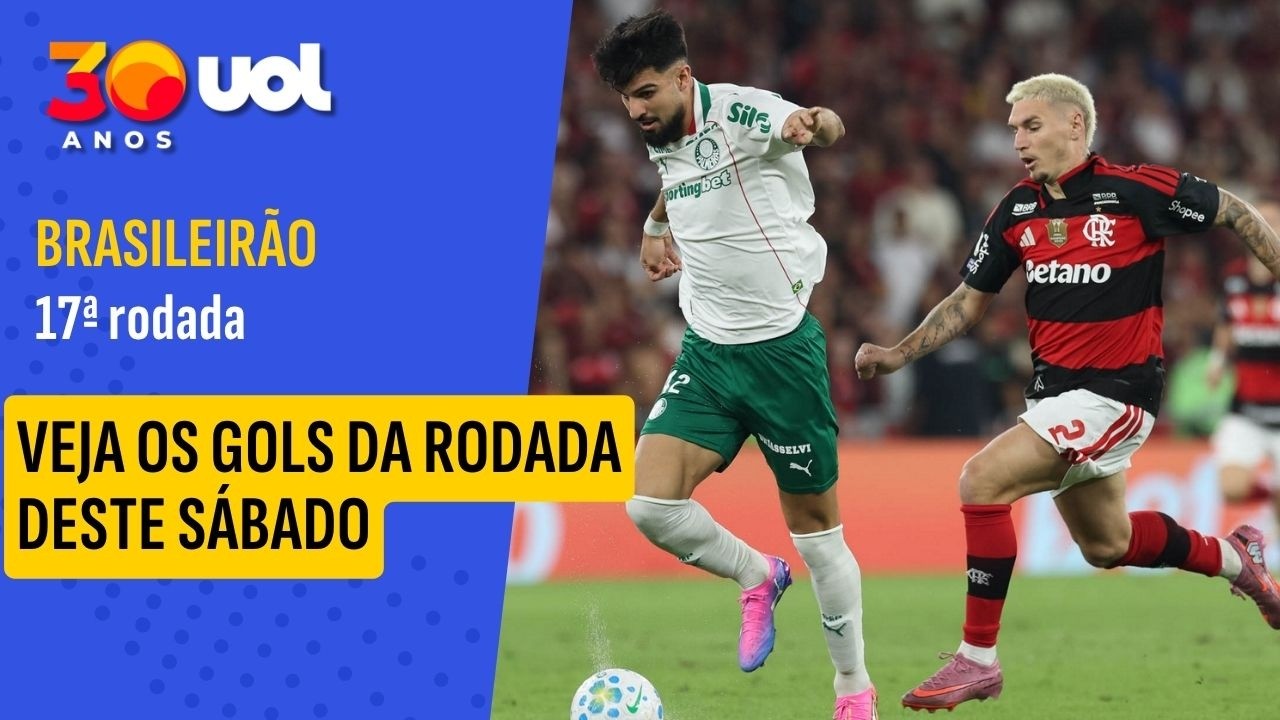 PALMEIRAS VENCE FLAMENGO, SÃO PAULO EMPATA COM BOTAFOGO E GRÊMIO BATE O SANTOS; VEJA GOLS DE SÁBADO