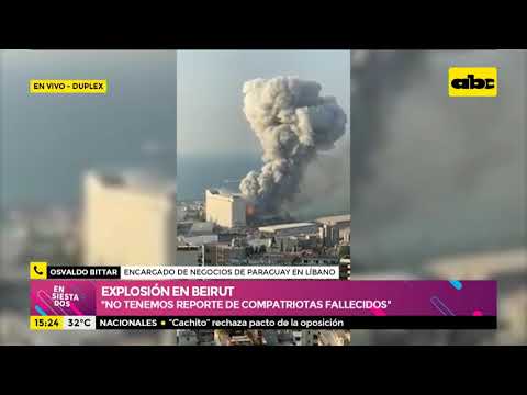 Hasta ahora, ningún paraguayo herido en explosión en Beirut